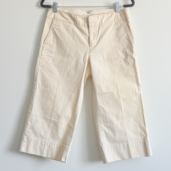 Banana Republic Pants - Banana Republic Wide Leg Crop Capri Pants 6 Mid Rise Relaxed VTG Cabin GORP